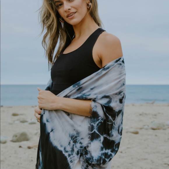 BORACAY COTTON COVER UP - PINK/ WHITE - Picture 4 of 4